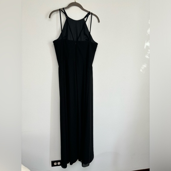 Amsale Emma Black Halter Long Formal Dress size 12 - Picture 1 of 5